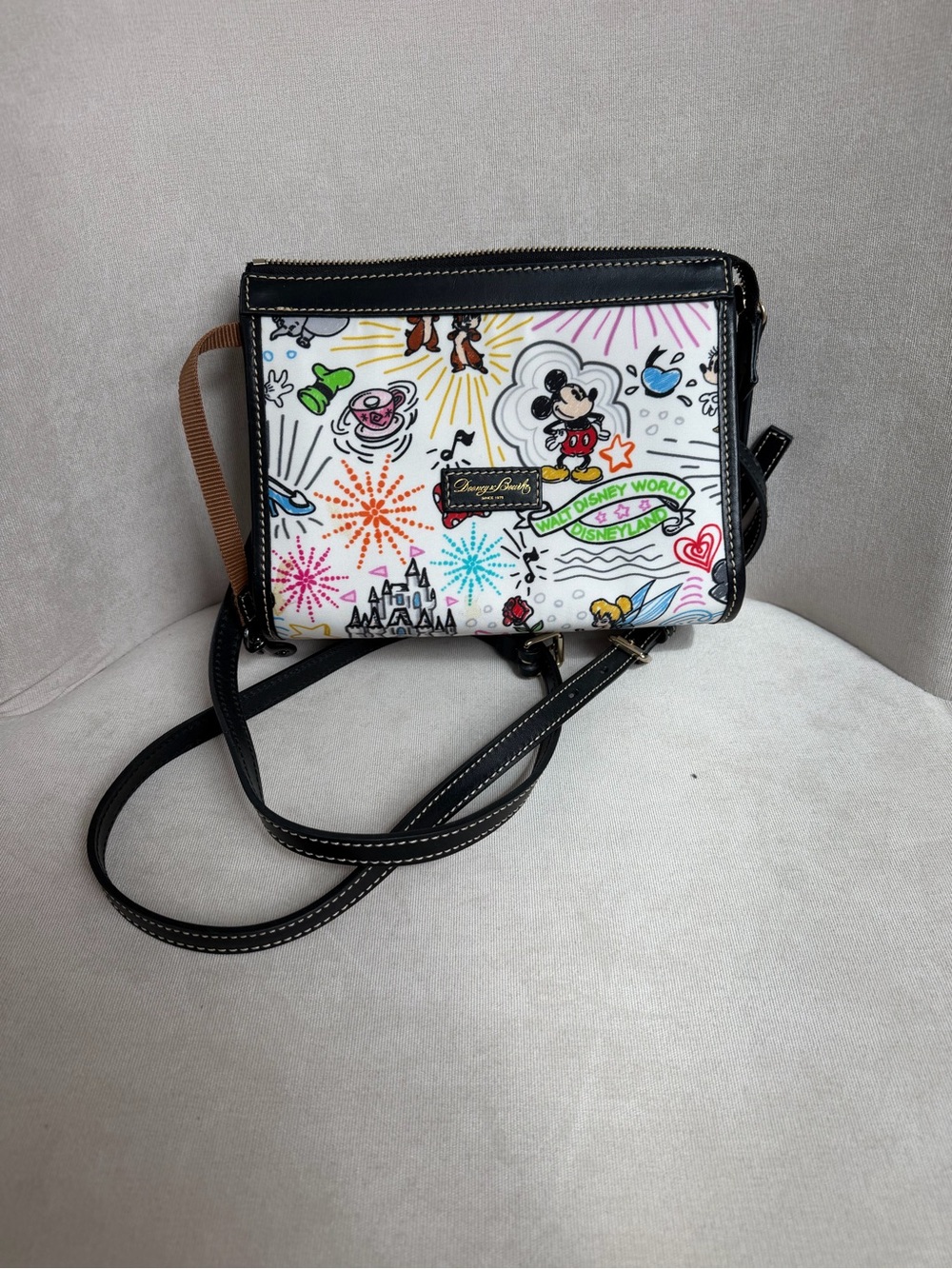 Dooney & Bourke White Multi Disney Mickey Crossbody Bag